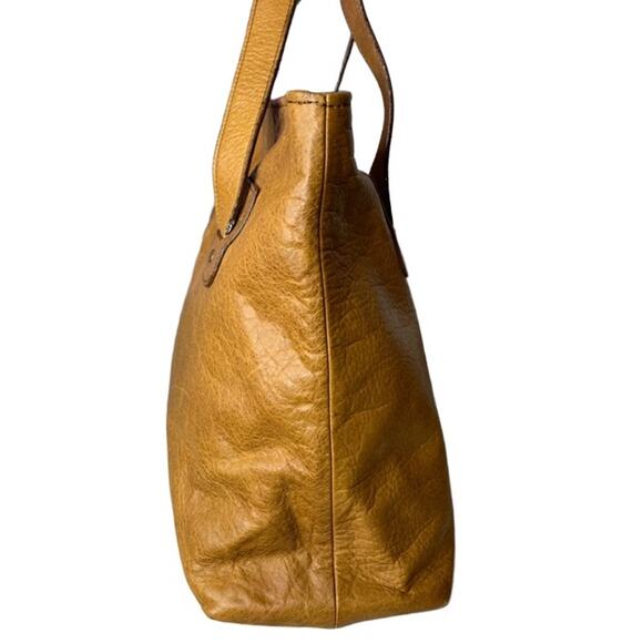 DARK'S Designs in Leather Tote American Bison Leather Made in USA - Picture 3 of 12